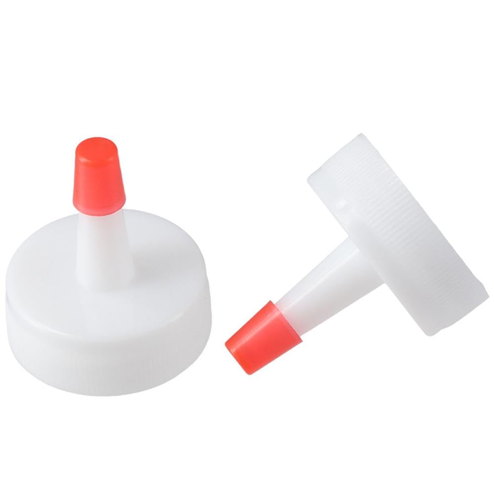 Plastic Replacement Caps for Squeeze Bottles - Multifunctional Dispensing Caps for Seasoning, Glue & Paint Bottles - Perfect for Kitchen, Crafting & DIY Projects