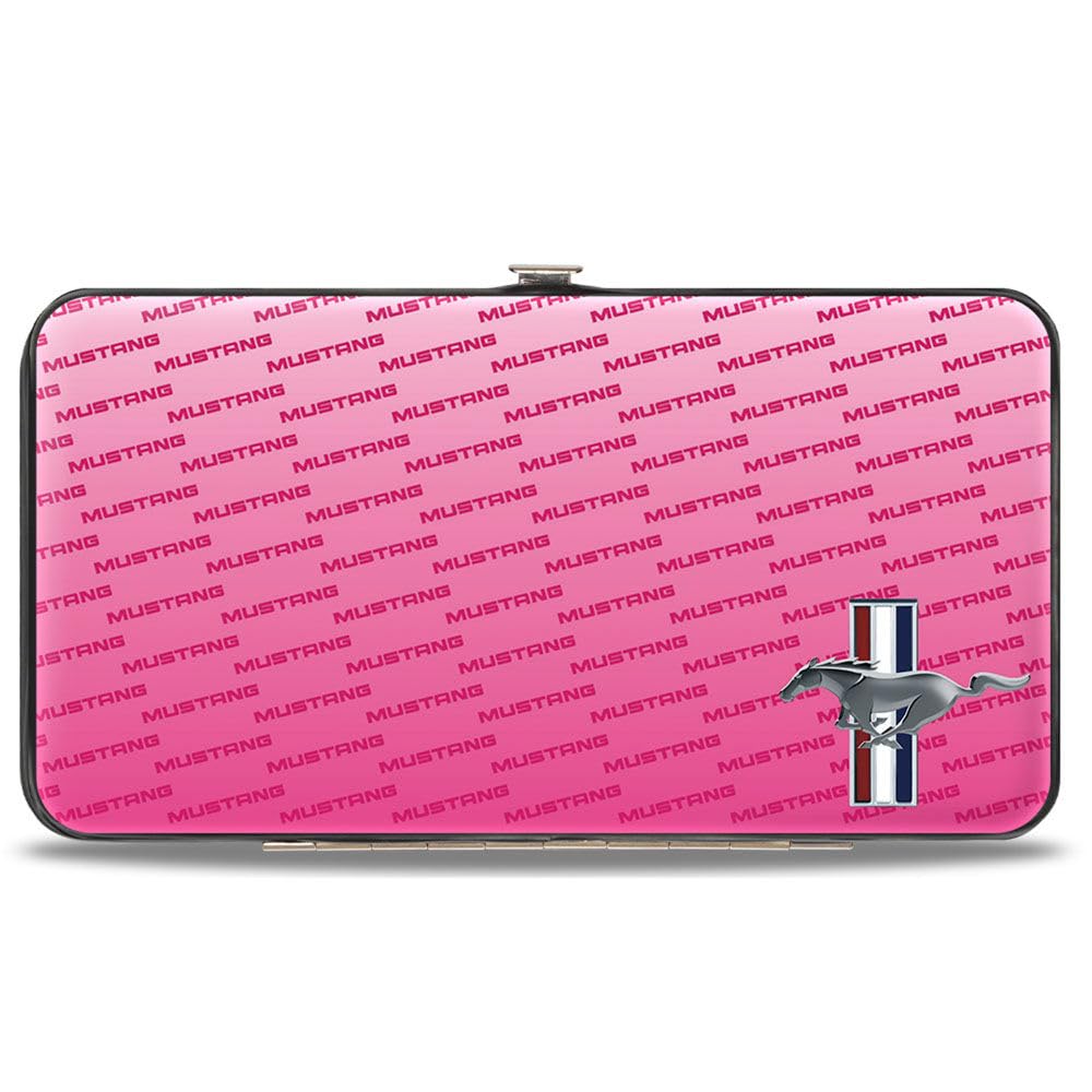 Buckle-Down Women's Hinge Wallet - Mustang Design Slim Bifold Leather Wallet for Women | Perfect for Everyday Use, Travel & Gift Giving