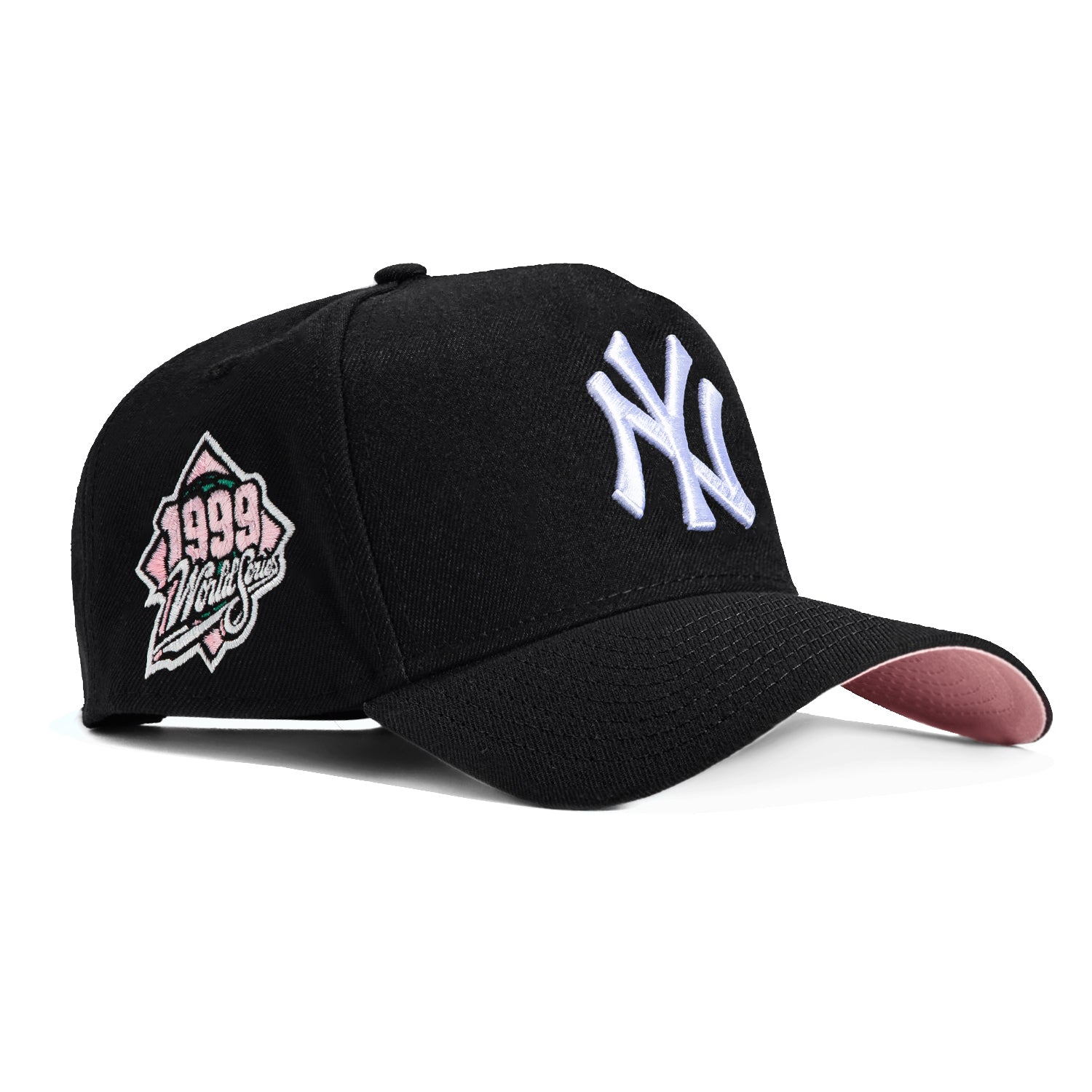 New Era 9Forty A-Frame New York Yankees 1999 World Series Patch Snapback Hat - Black & Cookies and Cream Colorway | Vintage Baseball Cap for Yankees Fans, Streetwear Fashion & Sports Collectors