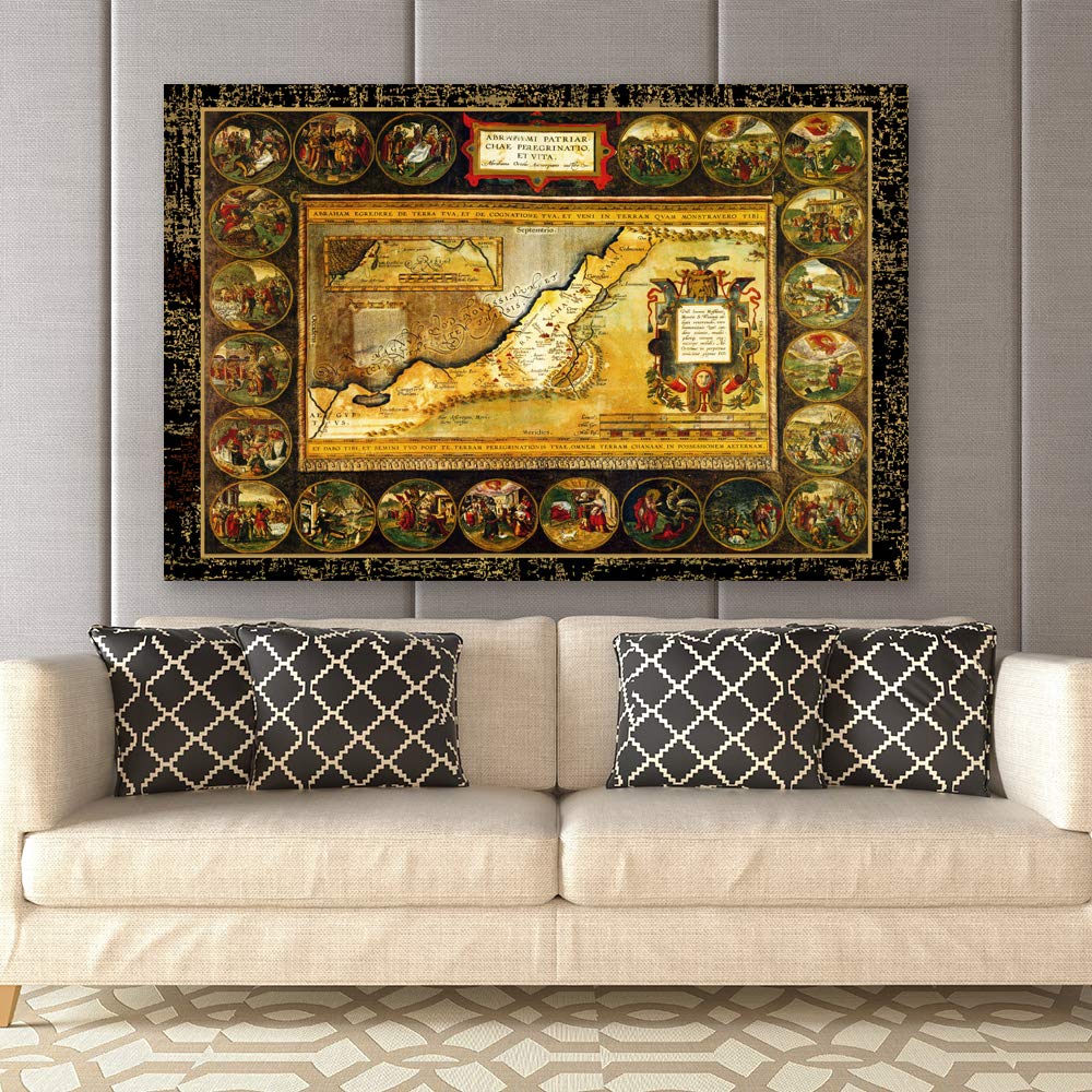 Wall26 Canvas Wall Art - 24x36 Inches World Map Painting for Home Decor, Bedroom & Living Room Wall Decorations, Framed Canvas Prints for Stylish Interior Design