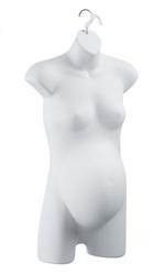Women's Maternity Dress Form Mannequin - Adjustable White Torso Display for Clothing Design, Boutique & Photography Studio Use