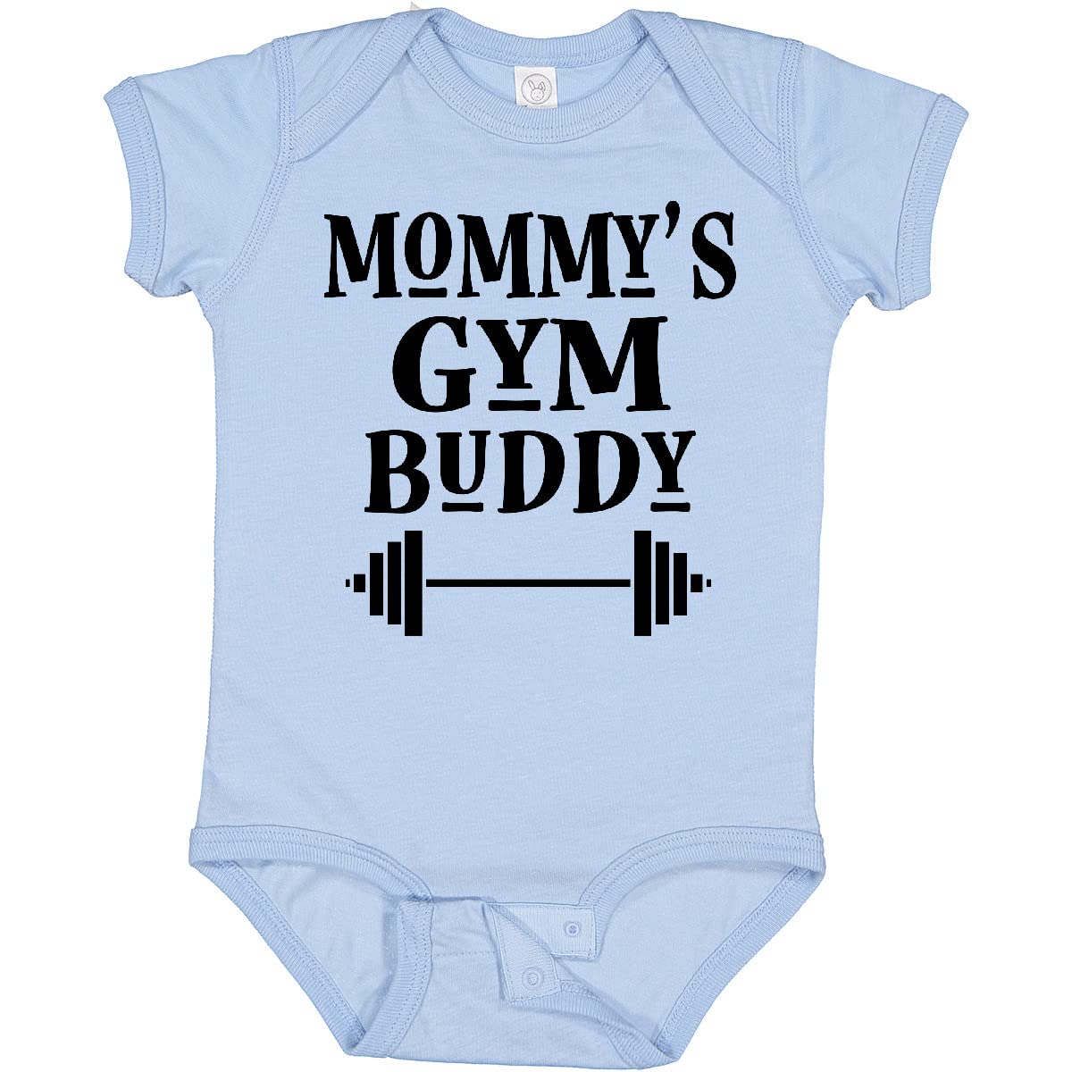 Inktastic Mommy Gym Buddy Workout Baby Bodysuit - Cute Workout Outfit for Moms & Babies - Perfect for Yoga, Gym & Mother-Baby Bonding Time