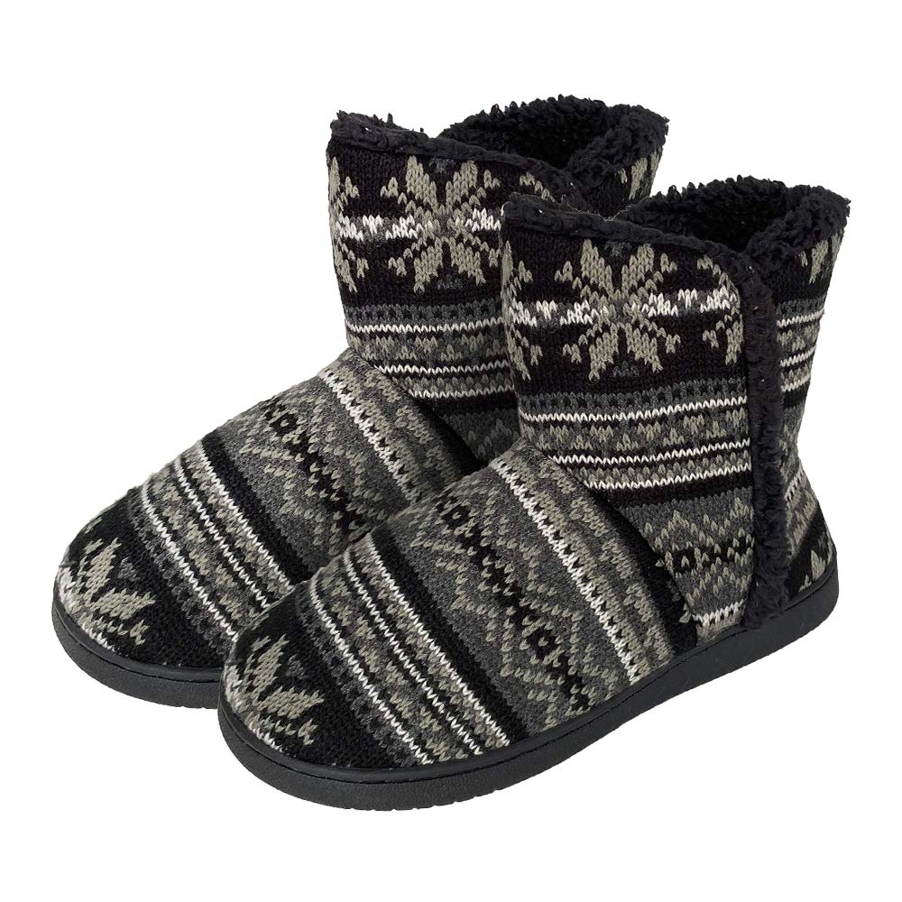 Cozy Memory Foam Fleece Bootie Slippers for Women & Men - Indoor/Outdoor Warm House Shoes with Anti-Slip Sole & Pom Pom Decor (US Sizes 4-9.5) - Perfect for Winter Comfort at Home, Office or Quick Outdoor Errands