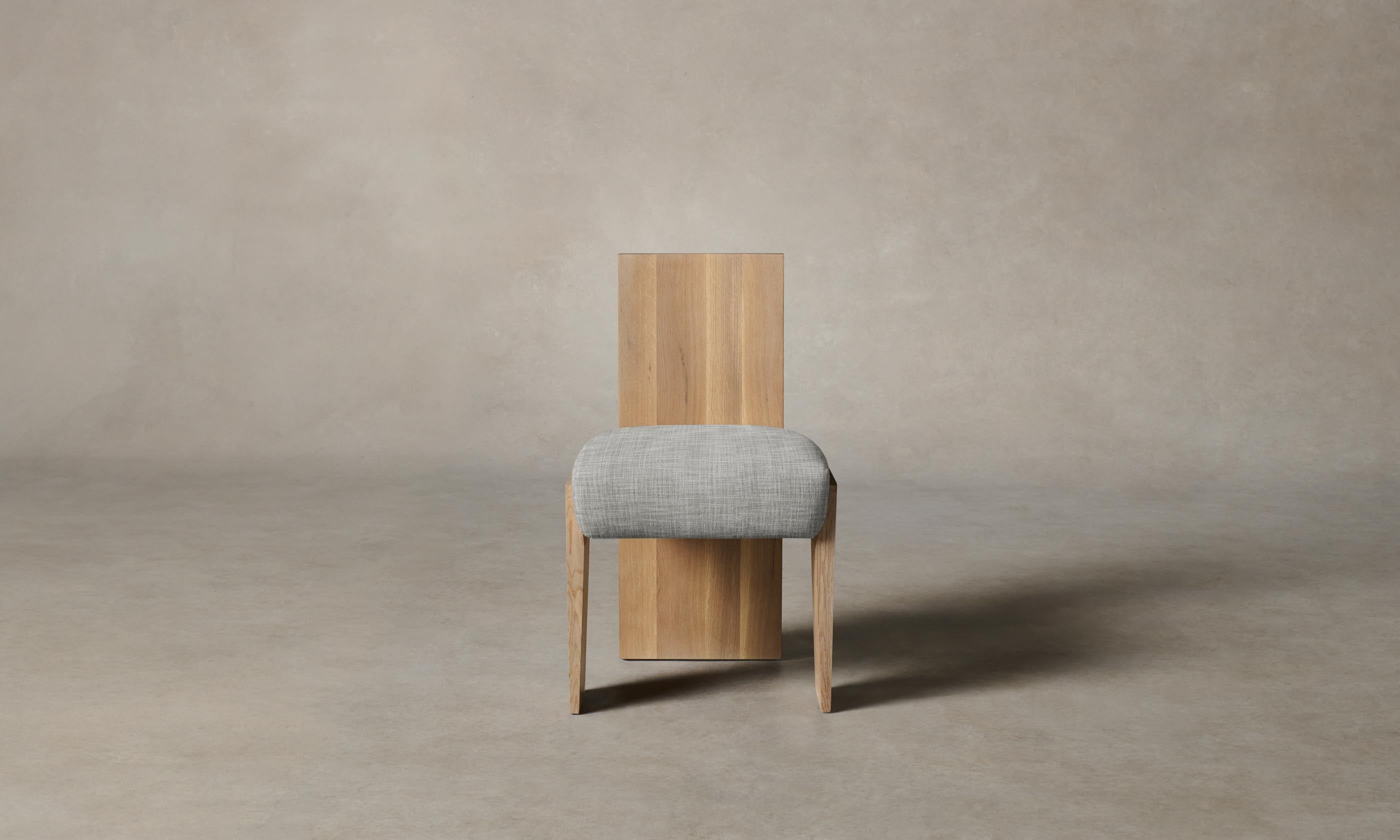 Garrett Dining Chair - Performance Textured Tweed Dove Upholstered Seat - Modern Comfortable Kitchen & Dining Room Furniture for Home Decor