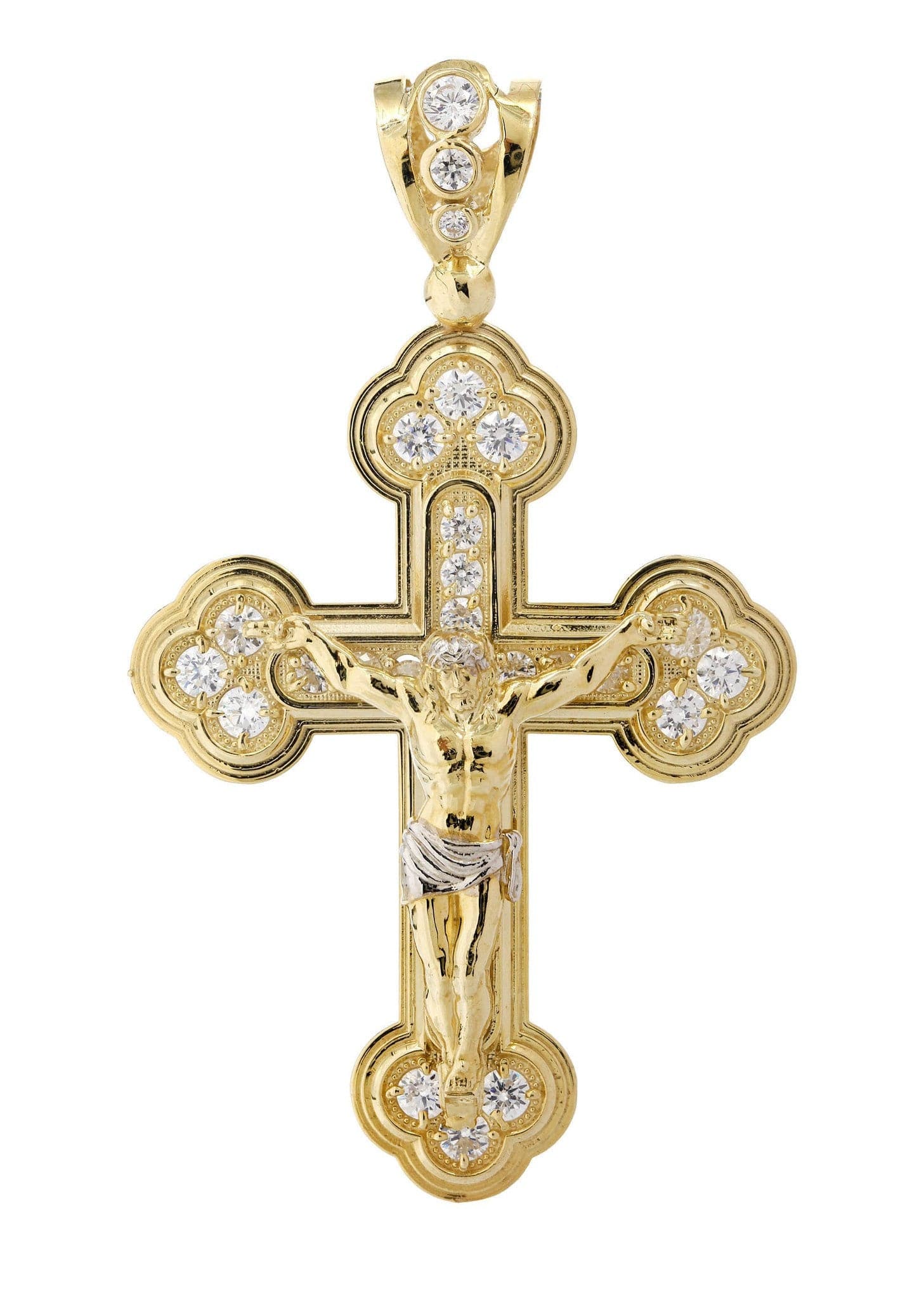 10K Gold Cross Pendant for Women & Men - 13 Grams Religious Jewelry for Baptism, First Communion & Everyday Wear