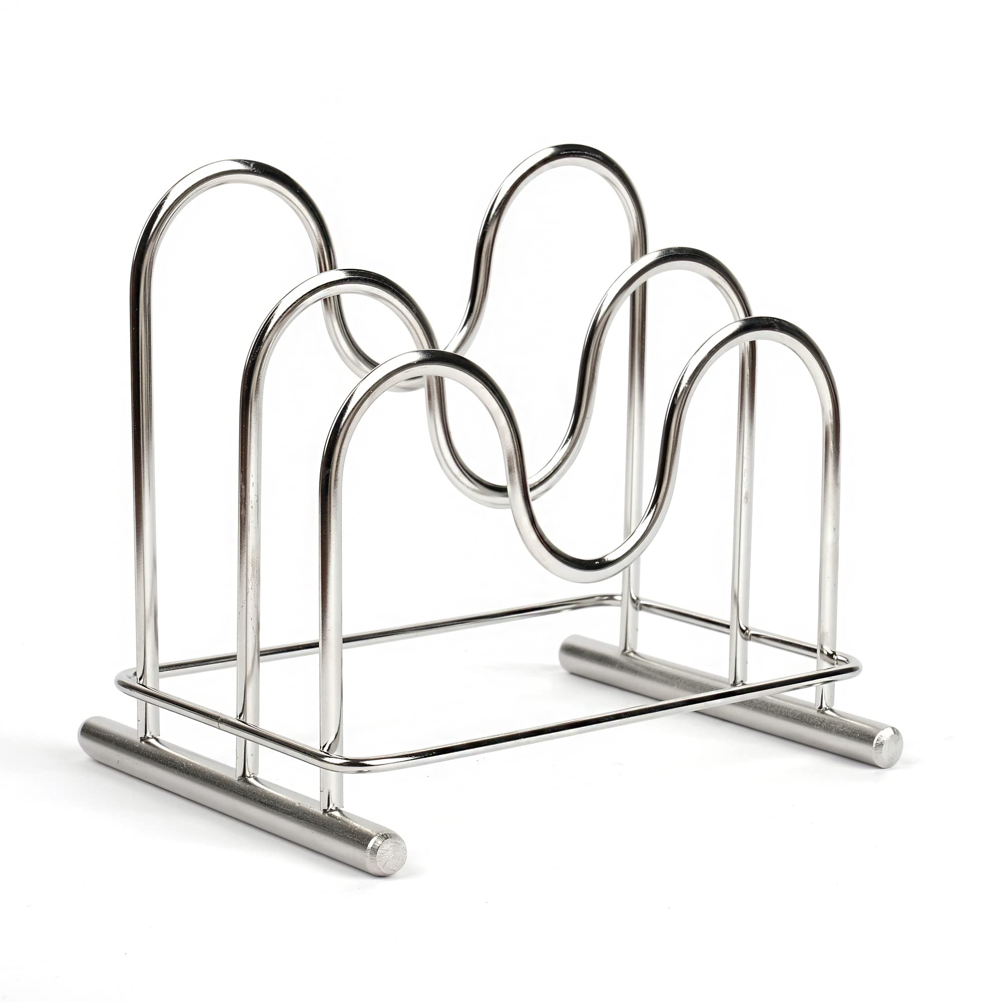 Premium 304 Stainless Steel Wire Cutting Board Holder - 2-Tier Kitchen Organizer Rack for Countertop Storage | Perfect for Small Spaces & Clutter-Free Cooking