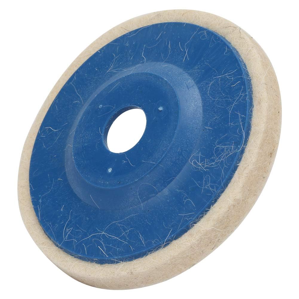 Agatige 3-Pack 4-Inch Wool Felt Polishing Wheel Discs - Premium Buffing Pads for Angle Grinder, Metal & Wood Polishing - Perfect for Automotive Detailing, Jewelry Making & DIY Crafts
