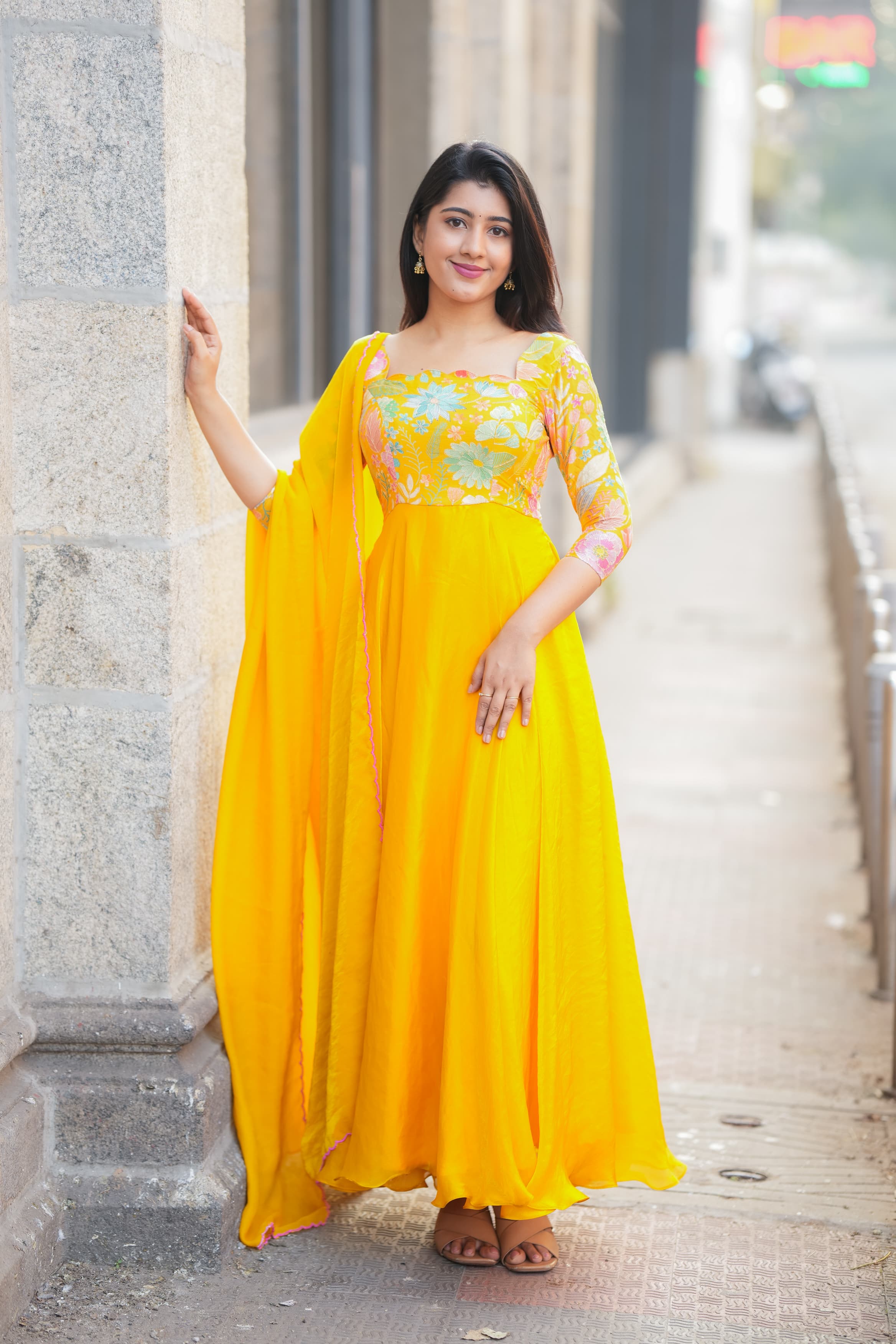 Geetha Premium Designer Anarkali Suit - Elegant Indian Ethnic Dress for Women | Perfect for Weddings, Parties & Festive Occasions