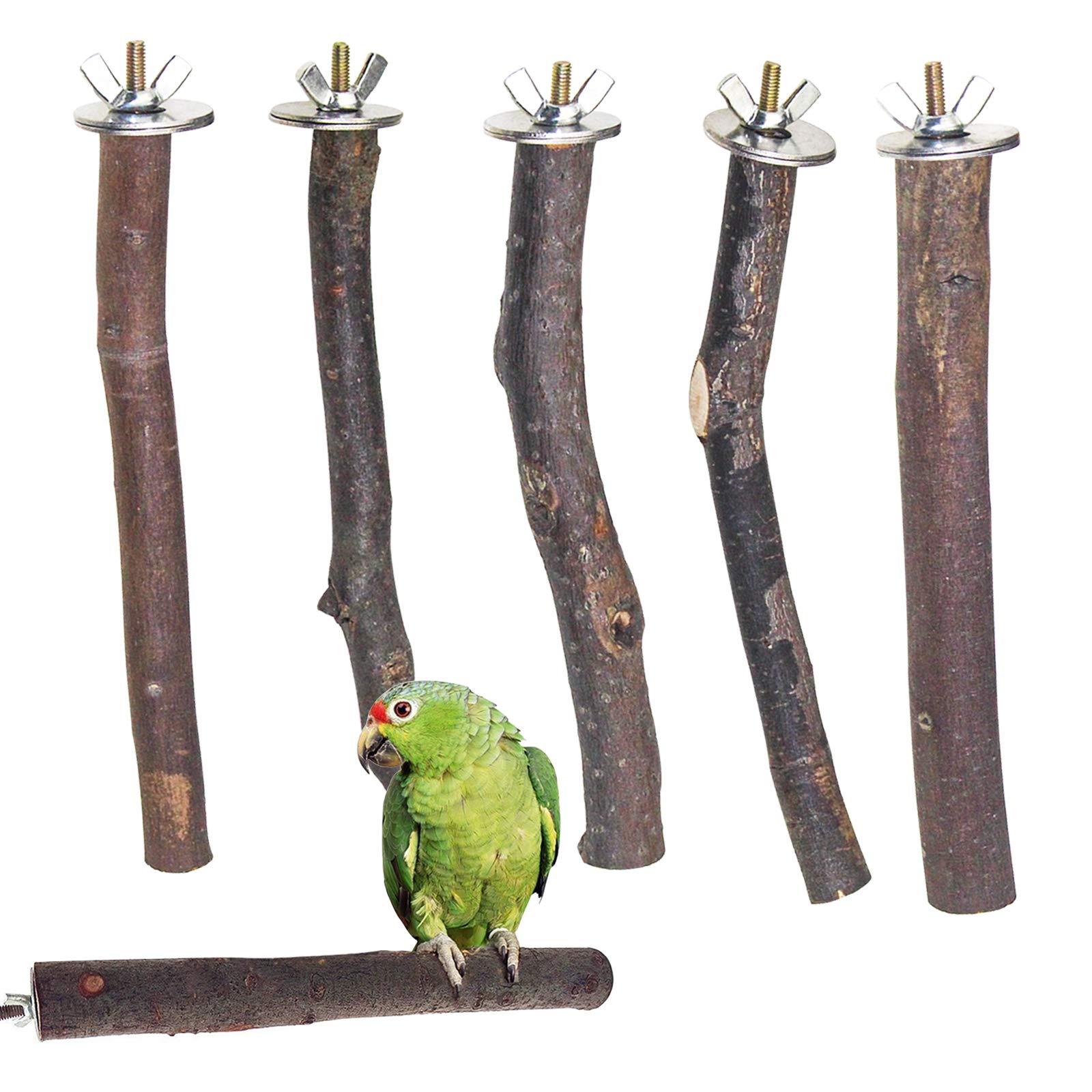 VUAOHIY Large Natural Wood Parrot Chewing Toys - Big Bird Cage Hammock Hanging Toy for African Greys, Parrots, Cockatoos, Macaws - Perfect for Small, Medium & Large Birds to Play and Relax in Their Cage