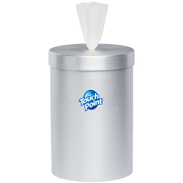 Stainless Steel Countertop Wipes Dispenser - Compact 6.25x6.25x9.25in Pop-Up Design with Skid-Resistant Base, Holds 400 Disposable Wipes for Kitchen, Bathroom & Office Cleaning Convenience