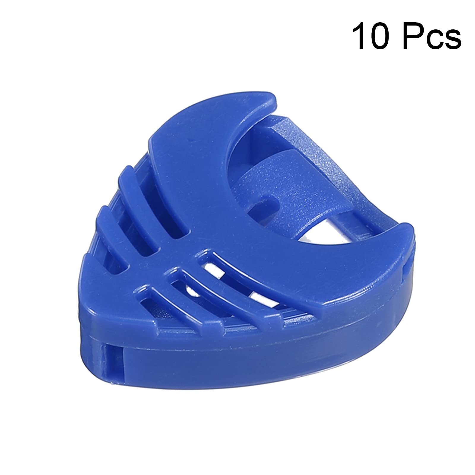 Meccanixity Heart-Shaped Guitar Pick Holder - Blue Plastic Pick Storage for Guitar, Bass & Ukulele - 10 Pack with Adhesive Back & Spring - Perfect for Musicians, Guitar Cases & Music Accessories Organization