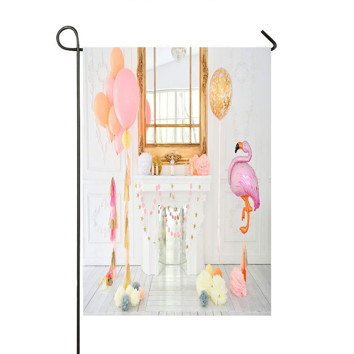 ECZJNT 28x40 Inch Holiday Party Balloons Outdoor Flag - Home Garden Decorations for Christmas, Birthday, Halloween Celebrations | Perfect for Backyard, Patio, and Indoor Party Decor