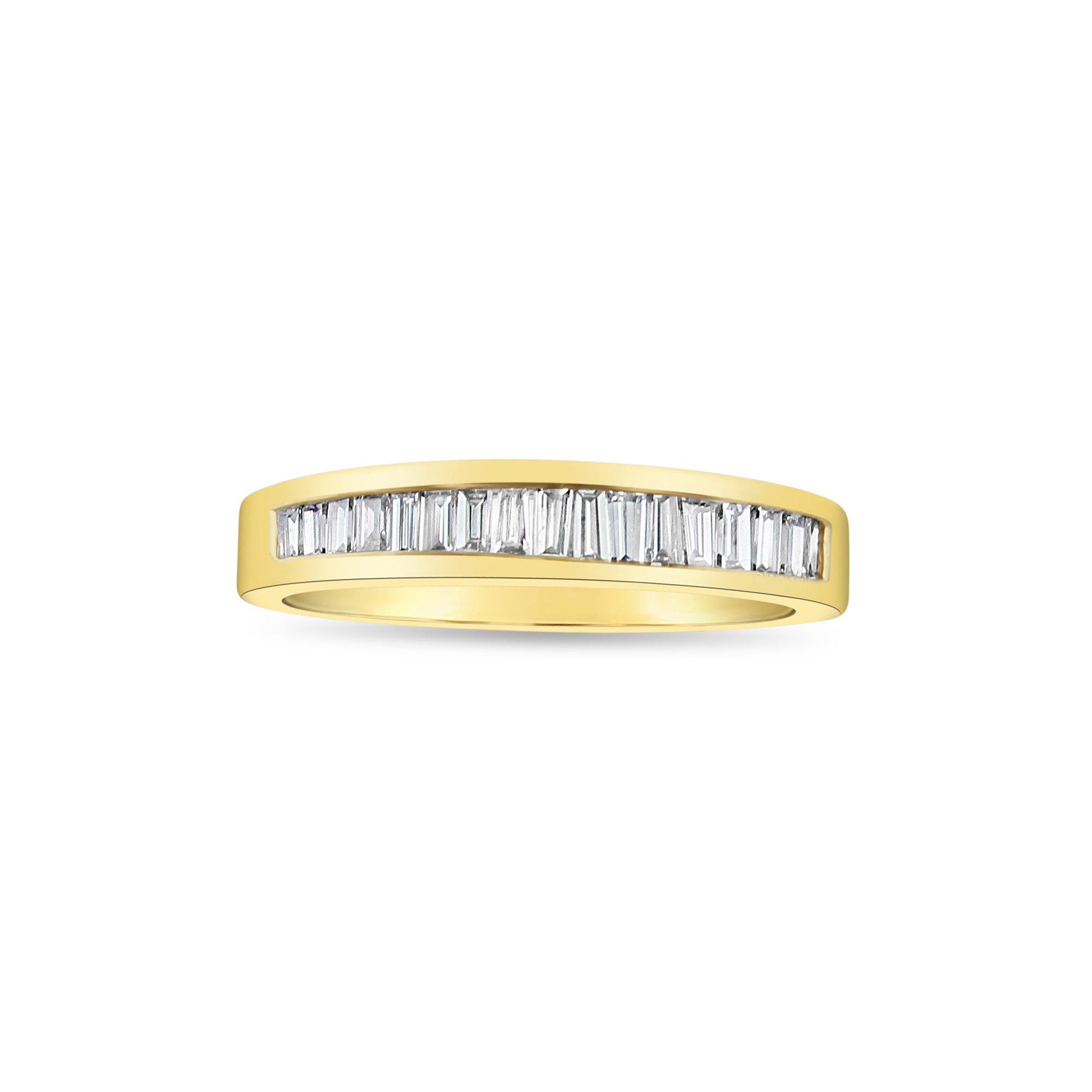 14K Two-Toned Gold Tapered Baguette Diamond Wedding Band for Women - Elegant Bridal Ring for Engagement, Anniversary & Special Occasions