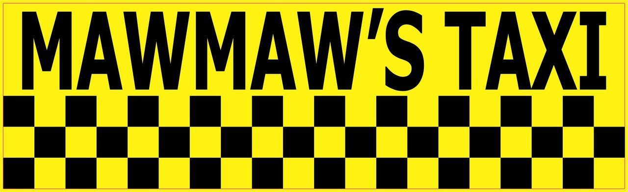 StickerTalk MawMaws Taxi Car Magnet - 10x3 Inch Funny Vehicle Decal for Cars, Trucks & Metal Surfaces - Perfect for Prank Gifts & Road Trip Humor