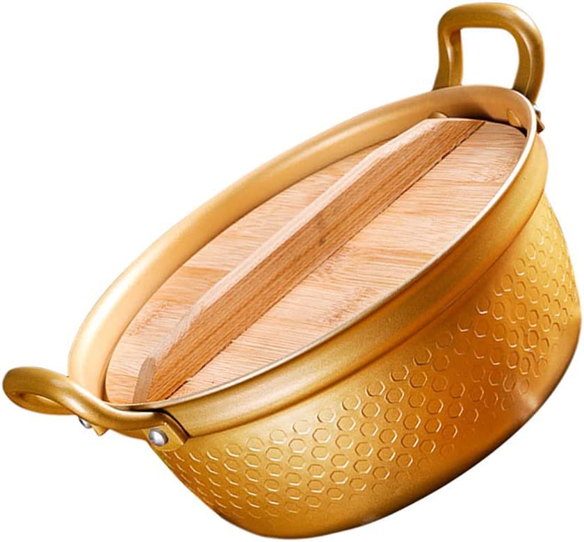 Premium Korean Ramen Cooking Pot with Lid - 20cm Fast Heating Noodle Pot for Ramyun, Udon & Shabu-Shabu | Ideal for Dorm, Camping & Small Kitchen Cookware