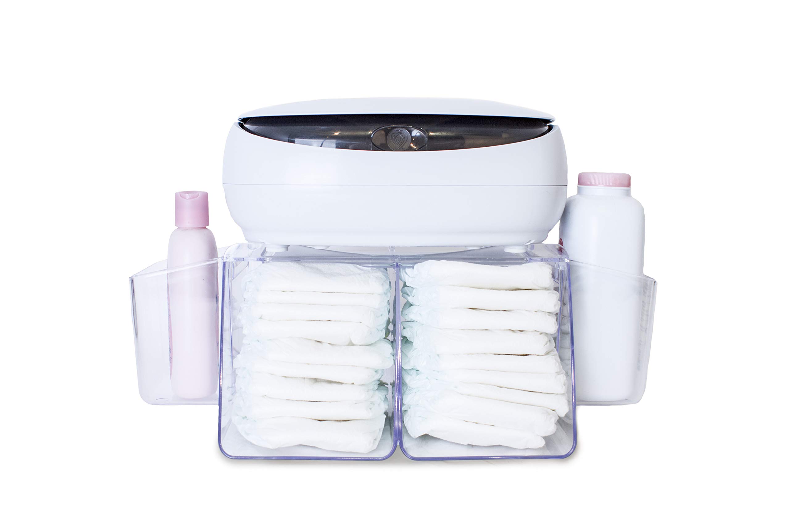 Prince Lionheart EVO Warmies Wipes Warmer Kit with everFRESH Pillow & Dresser Top Diaper Depot - Baby Essentials for Diaper Changing & Nursery Organization (Perfect for Newborn Care & Gift Registry)