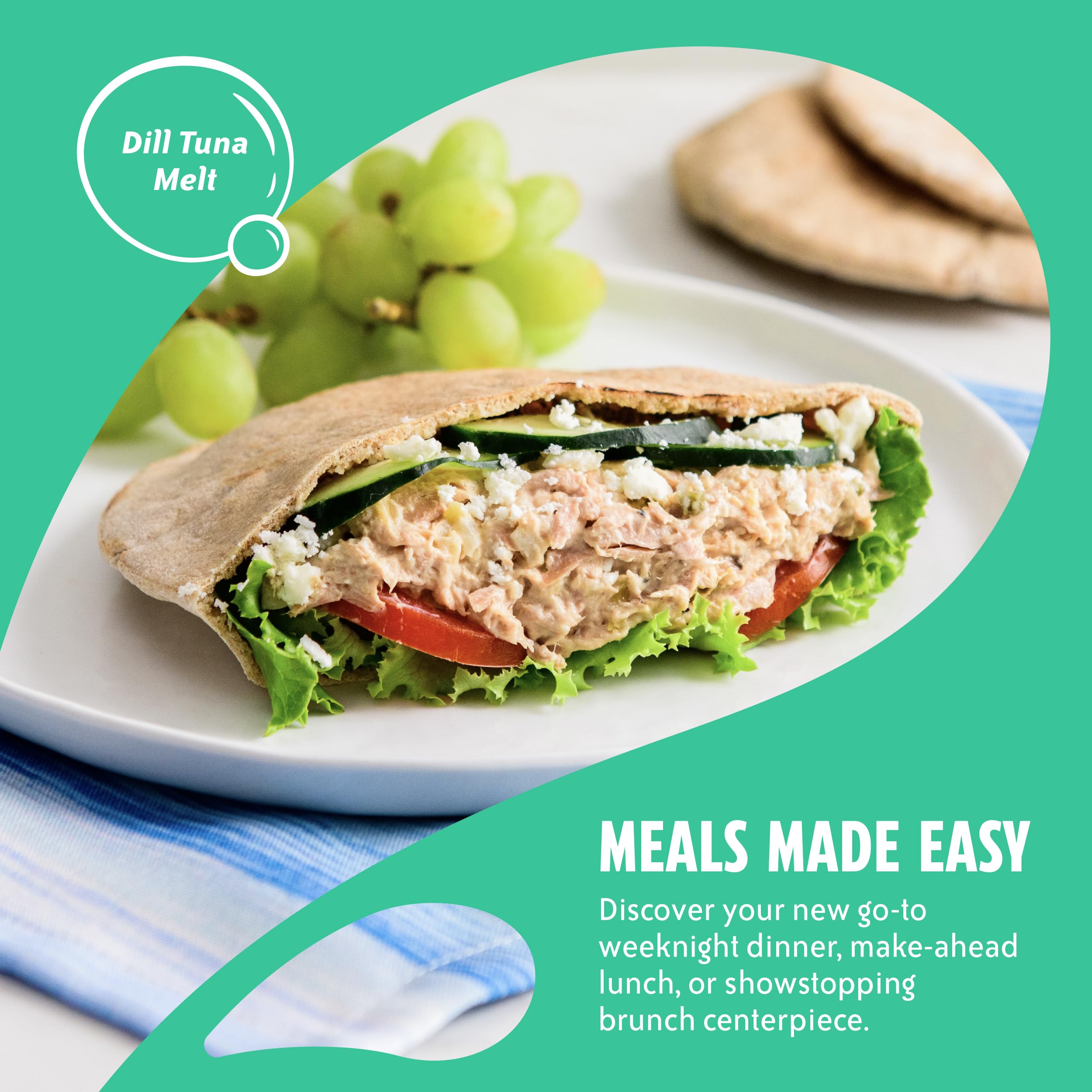 Wild Caught Light Tuna Packets - Chicken of the Sea, 2.5oz (12 Pack) | Lightly Seasoned Dill Tuna Salad | Perfect for Sandwiches, Salads & Healthy Snacks On-The-Go