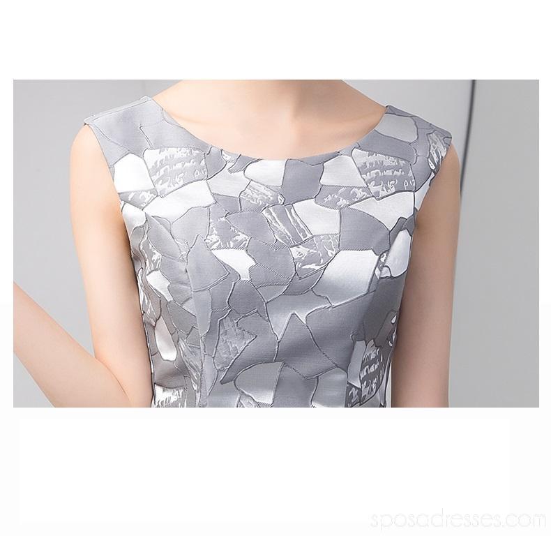 Elegant Grey Scoop Neck Homecoming Dress | Affordable Short Prom Dresses for Women | CM785 | Perfect for School Dances, Parties & Special Occasions