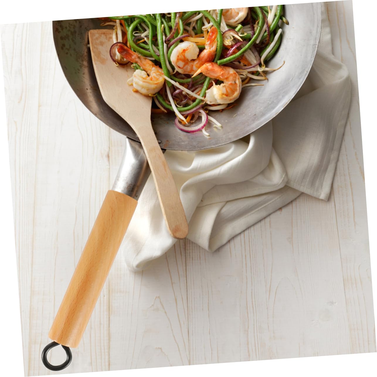 Heat-Resistant Cast Iron Wok Handle Replacement - Anti-Scald Cooking Pan Handle Insert Accessory - Perfect for Stovetop Cooking, Stir-Frying & Professional Kitchen Use
