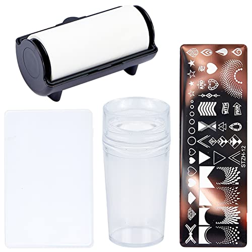 Premium French Nail Art Stamping Kit - 10 Design Plates, Stamper & Scraper for Salon-Quality DIY Manicures at Home | Perfect for Nail Enthusiasts & Professional Stylists