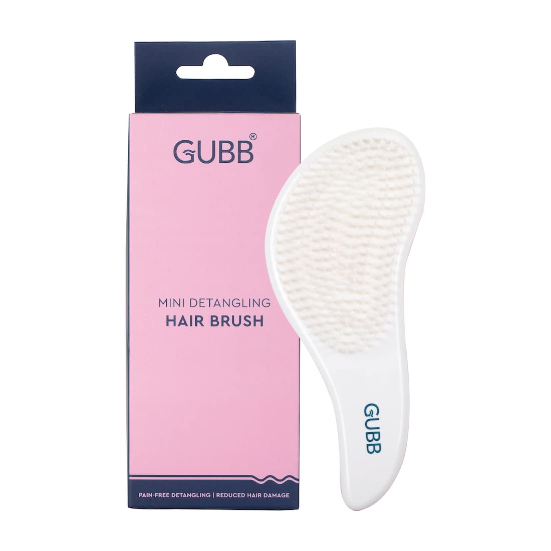 GUBB Mini Detangling Hair Brush for Women, Men & Kids - Wet & Dry Hair Comb with Smooth Glide Technology | Perfect for Travel, Home & Salon Use