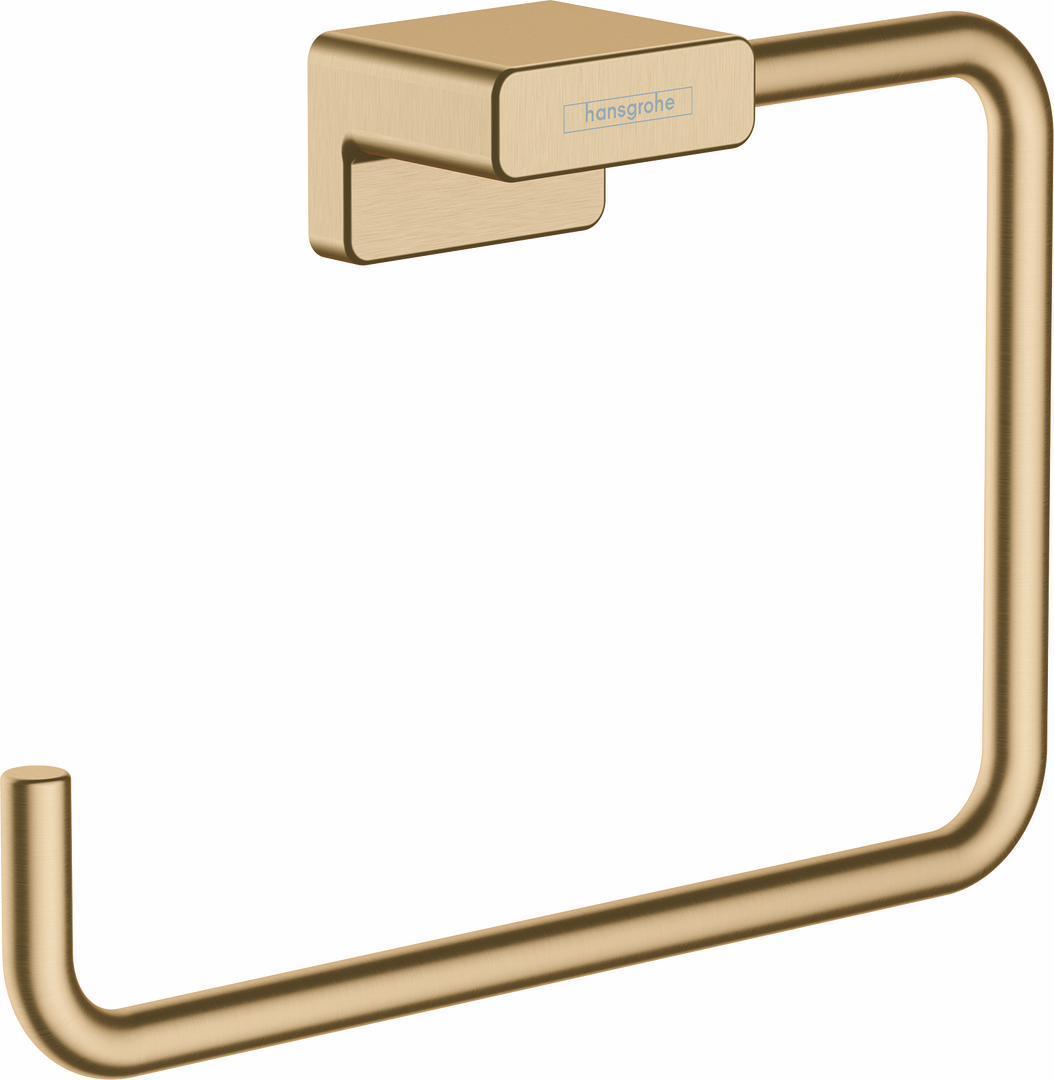 Hansgrohe AddStoris Brushed Bronze Towel Ring 41754140 - Perfect for Bathroom, Kitchen, and Spa Decor