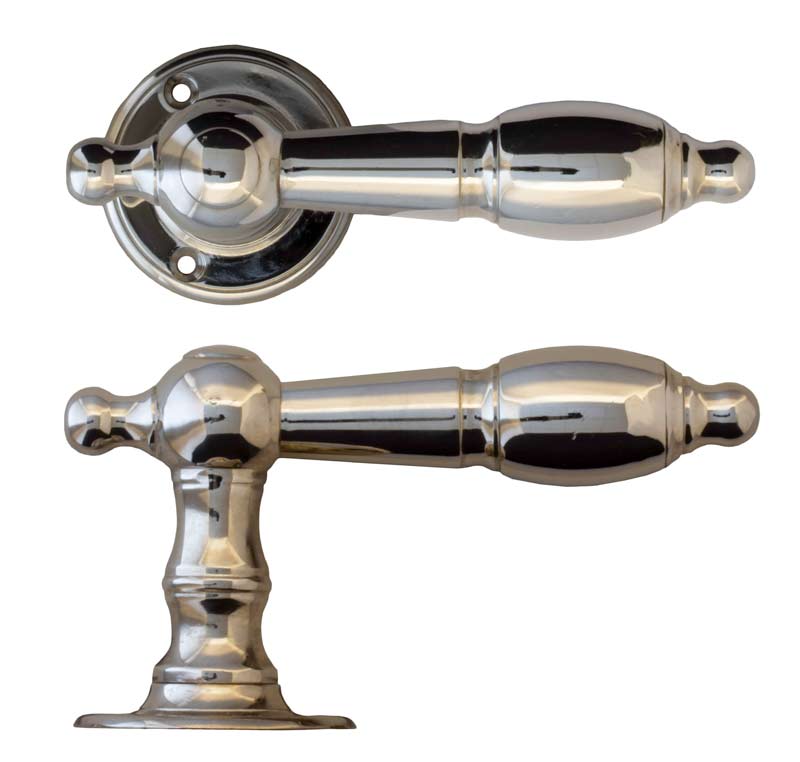Dorrhandtag Lockbolaget 145 Nickel - Premium Door Handle for Home & Office Security - Ideal for Interior & Exterior Doors