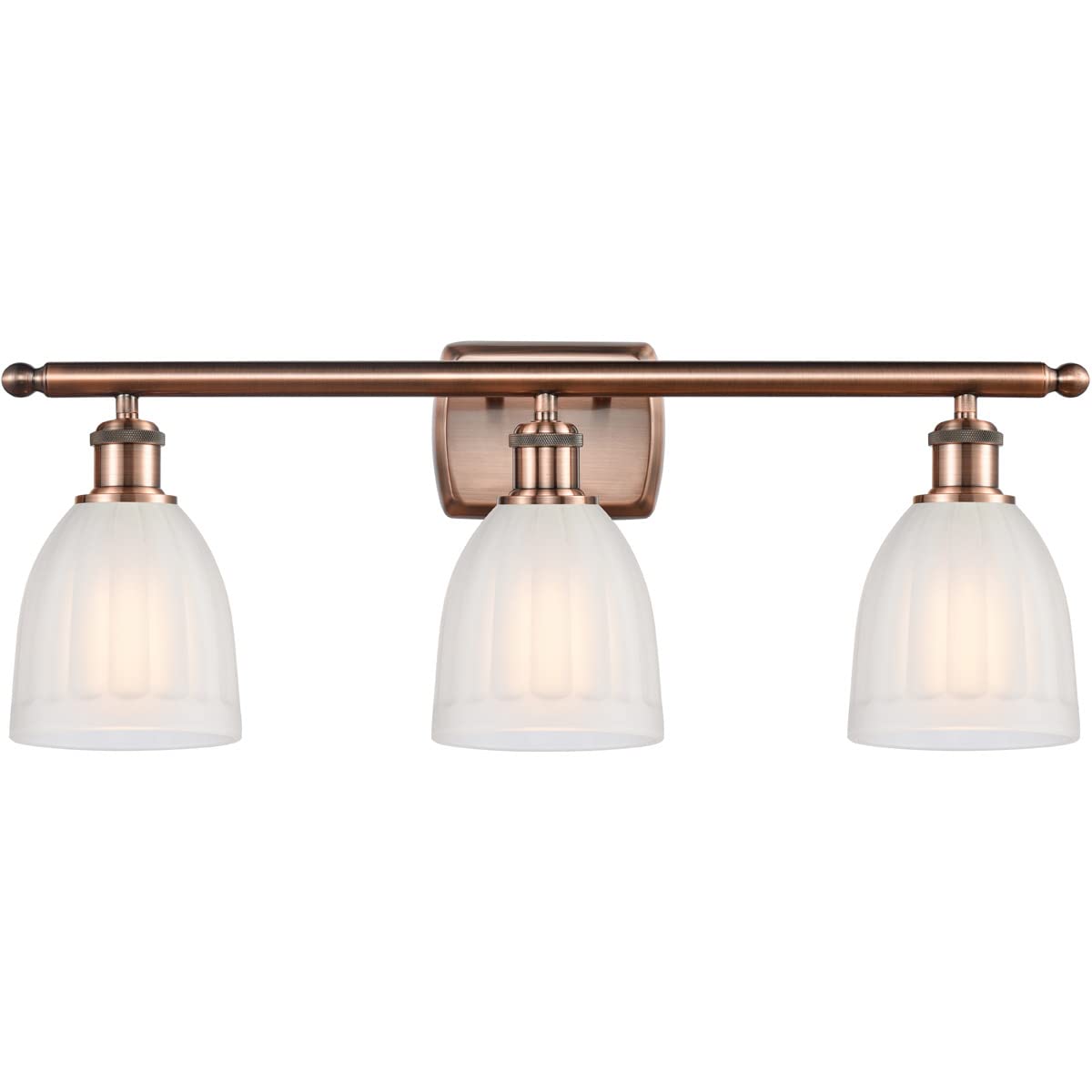 Brookfield 3-Light Bathroom Vanity Light in Antique Copper - Ballston Collection by Innovations 516-3W-AC-G441-LED | Perfect for Modern Bathroom Lighting & Home Decor