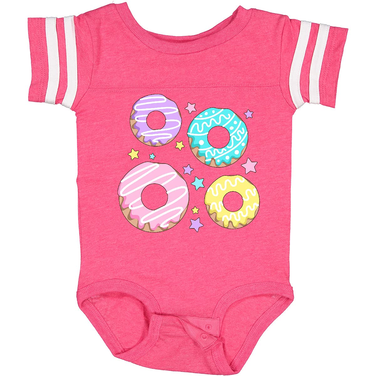Inktastic Easter Pastel Donuts with Frosting and Stars Baby Bodysuit - Cute Easter Outfit for Infants & Toddlers - Perfect for Easter Photos, Parties & Family Gatherings
