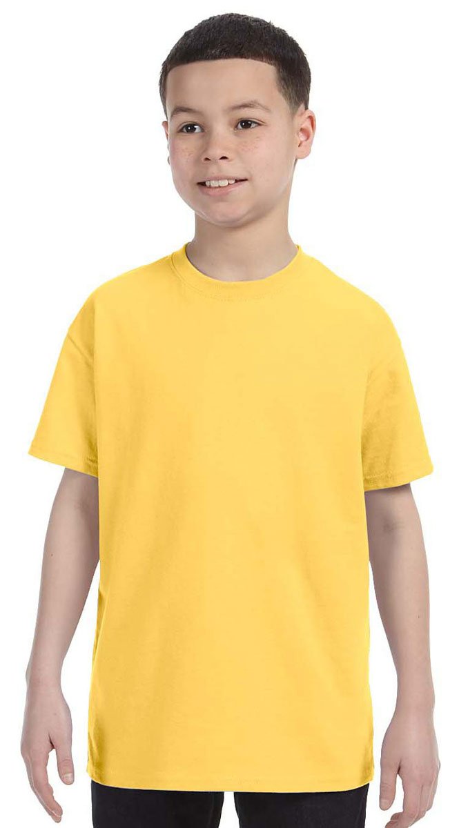 Jerzees Heavyweight Blend Youth T-Shirt - Island Yellow XL | Comfortable Cotton-Polyester Tee for Kids & Teens | Perfect for School, Sports & Casual Wear