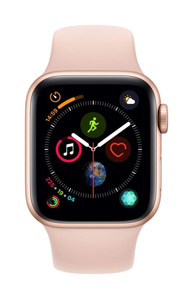 Apple Watch Series 4 40mm GPS Smartwatch - Gold Aluminum Case with Pink Sand Sport Band (Renewed/Refurbished) | Fitness Tracker, Heart Rate Monitor, Water Resistant for Running, Swimming & Daily Use