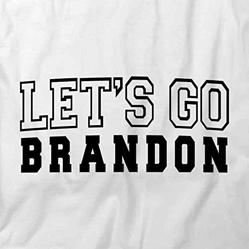 Let's Go Brandon T-Shirt - Funny Political Graphic Tee for Trump Supporters | Printed White Cotton Shirt with Slogan | Great for Rallies, Protests & Conservative Events