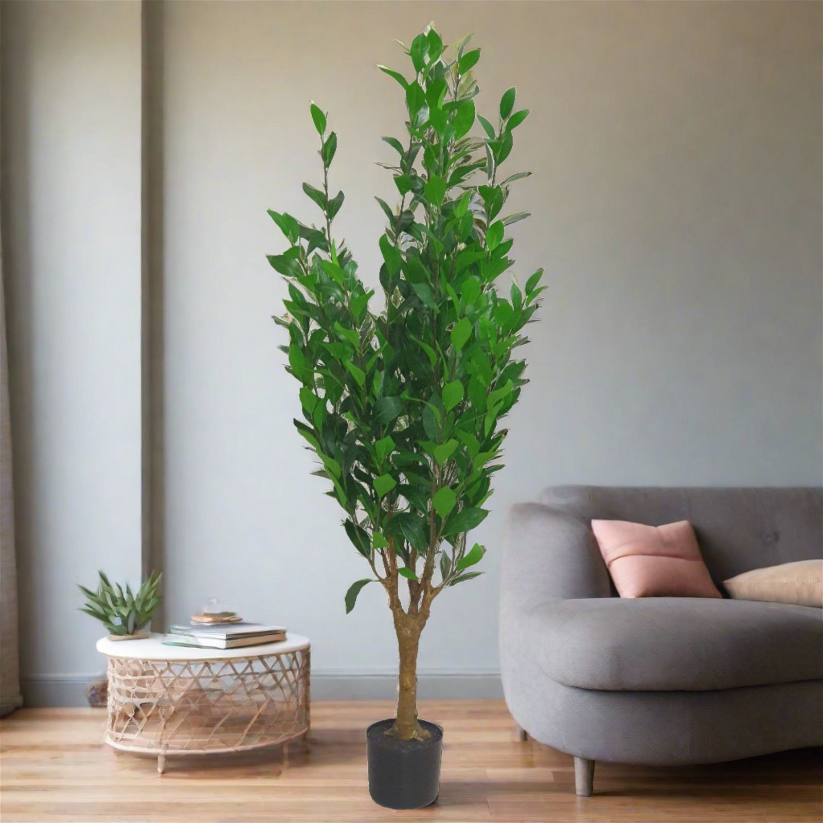 140cm Artificial Olive Tree by Criterion - Realistic Faux Potted Plant for Home Decor, Office, Living Room & Indoor Spaces