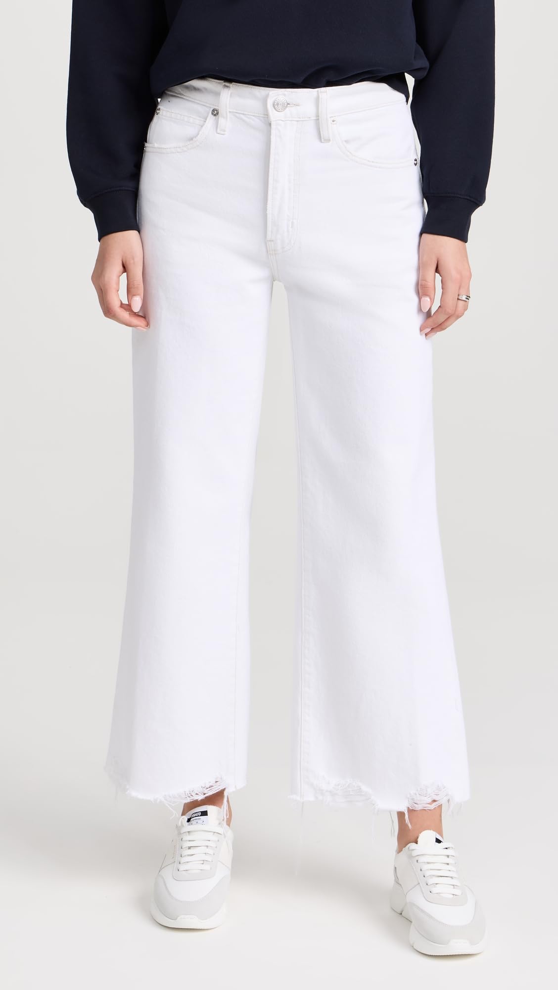 FRAME Women's Relaxed Straight Jeans - High Waist Stretch Denim Pants for Casual Wear & Everyday Outfits