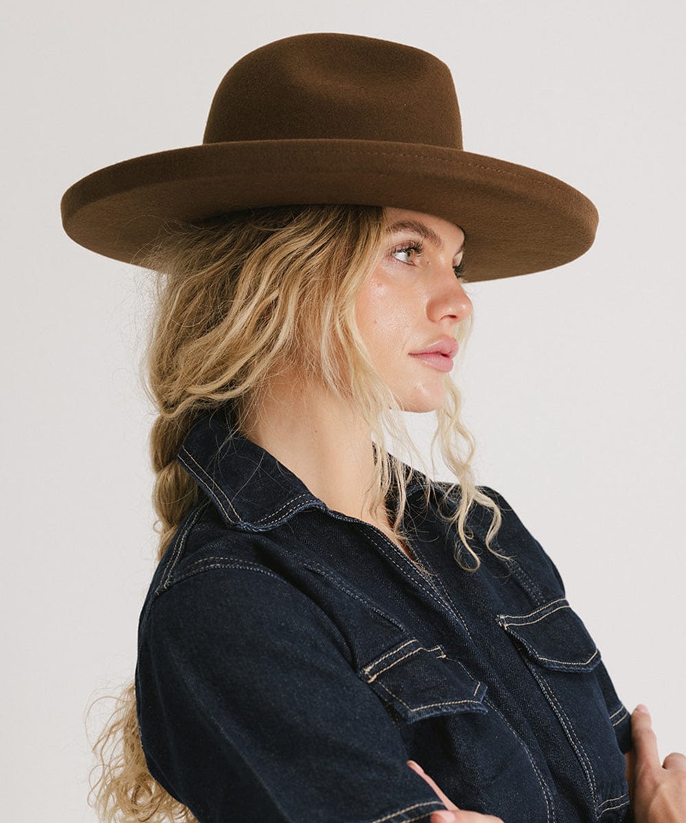 Stylish Maude Pencil Brim Fedora Hat in Chocolate Brown - Perfect for Outdoor Events, Beach Vacations & Fashion Accessories