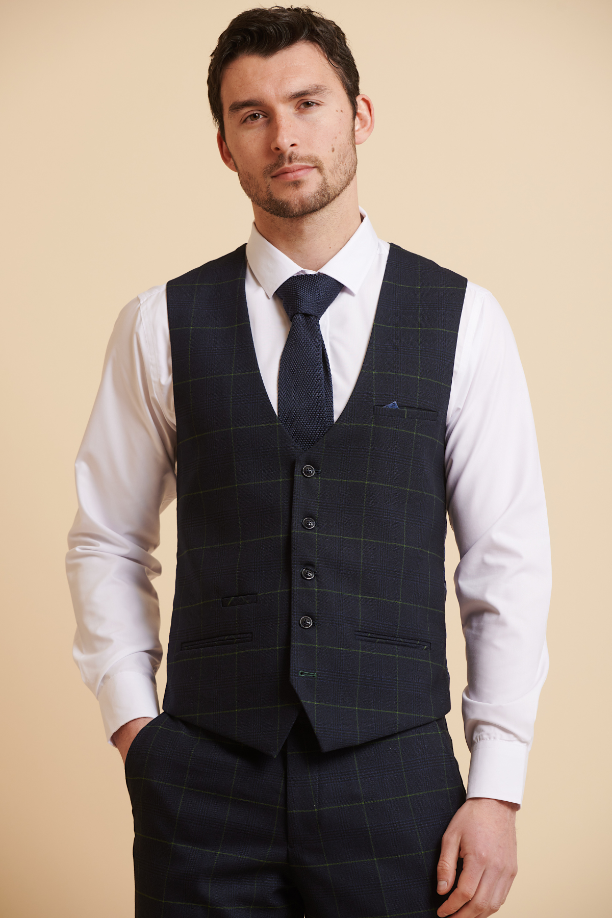 Everton FC James Tarkowski Navy Green Check Suit - Official EDINSON Football Jersey for Match Day & Fan Events