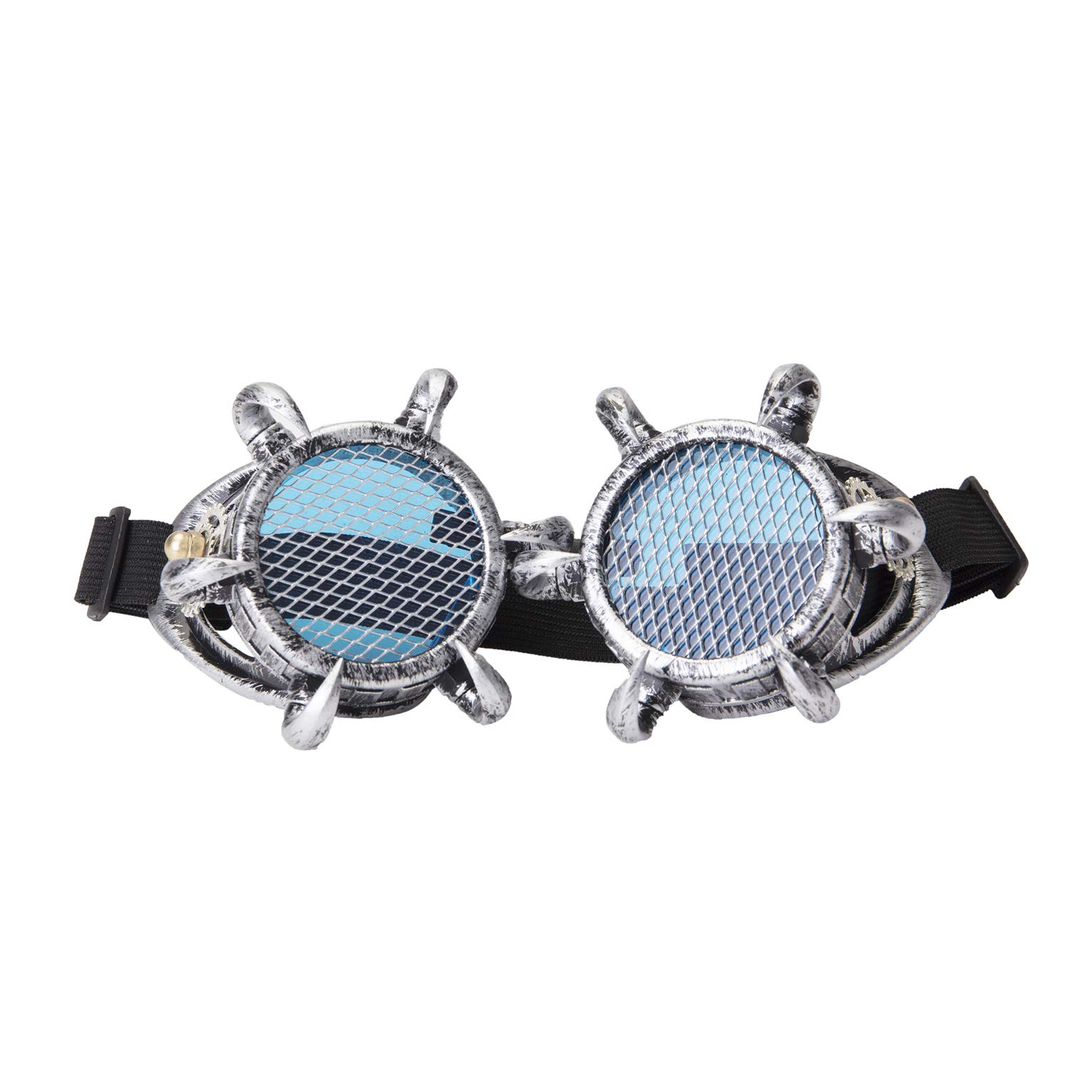 Steampunk Monster Goggles with Barbed Wire & Paw Frame - Vintage Rave Glasses for Cosplay, Halloween Costume & Gothic Fashion Accessories