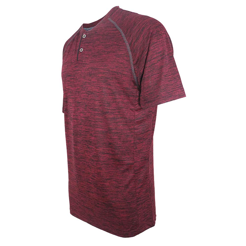 Men's Athletic Henley Shirts - Quick Dry Short Sleeve Slim Fit Casual T-Shirts for Gym, Running & Outdoor Activities