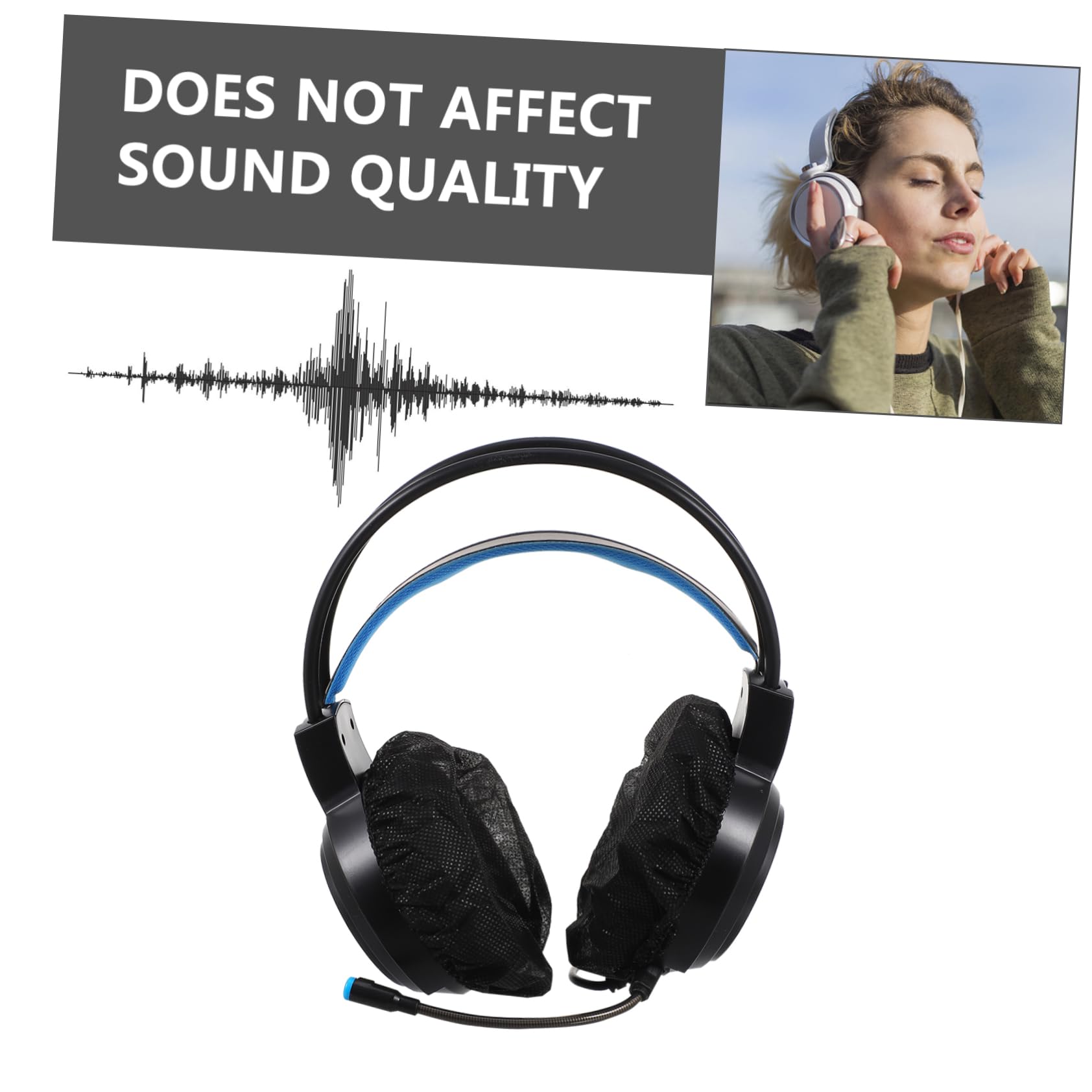 OSALADI 200 Pcs Disposable Headphone Covers - Hygienic Earphone Protectors for Shared Headphones, Comfort Fit for Gym, Workouts & Public Use - Perfect for Fitness Studios, Salons & Public Spaces