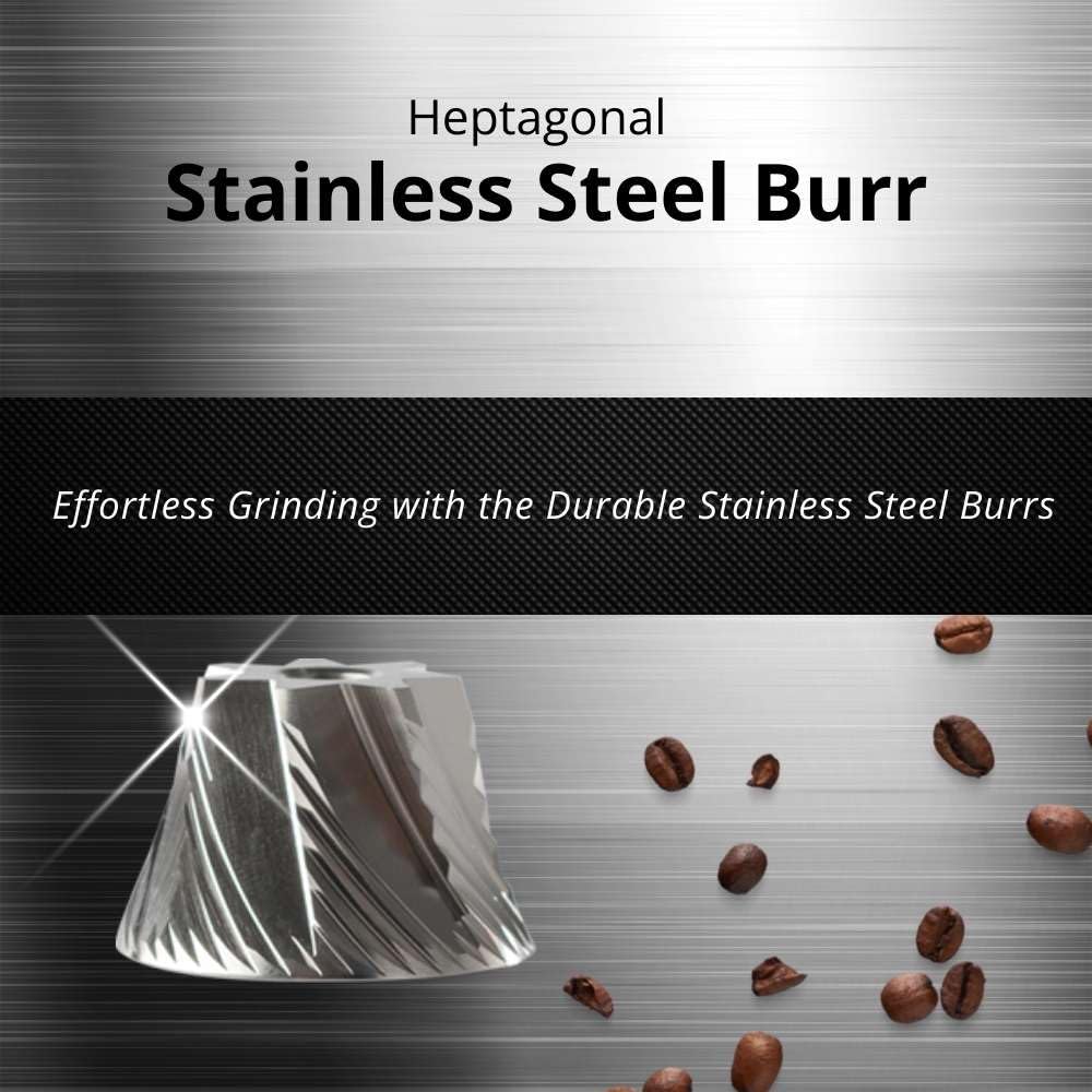 1Zpresso Q Manual Coffee Grinder - Portable Mini Slim Travel Size, Stainless Steel Conical Burr with Numerical Adjustable Settings for Pour Over, French Press & Cold Brew - Perfect for Home, Office & Outdoor Adventures