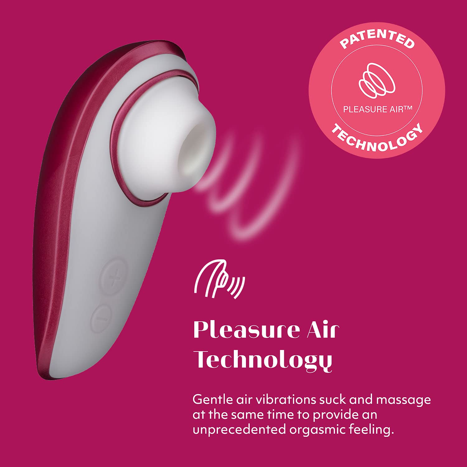 Womanizer Liberty Clitoral Stimulator - 6 Suction Speeds, Waterproof, Travel Cover Included - Red Wine - Perfect for Solo Play, Couples Use & Travel-Friendly Adult Pleasure Toy