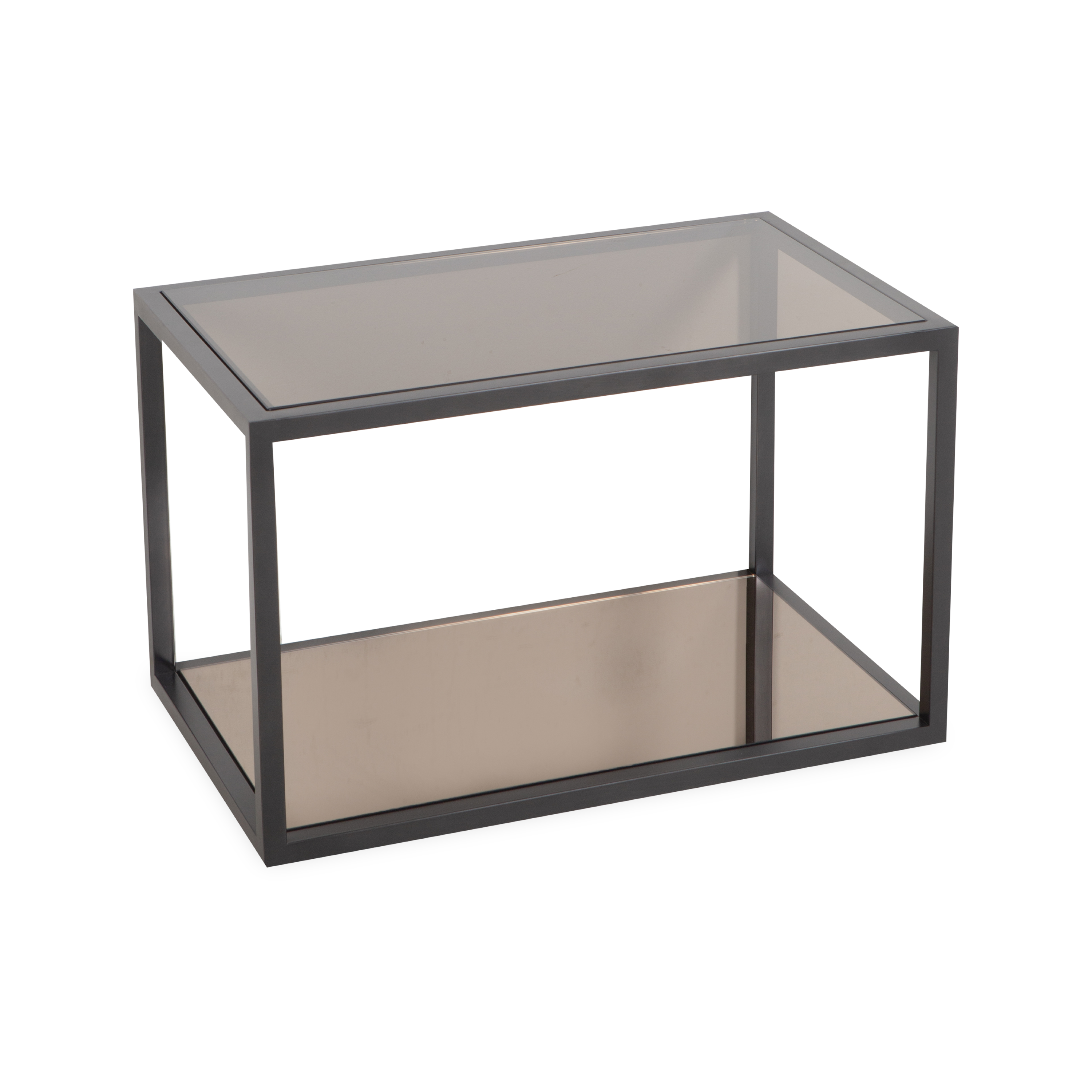 Sandro Modern Rectangular Side Table - Small Accent End Table for Living Room, Bedroom, or Office - Wooden Nightstand with Storage Shelf
