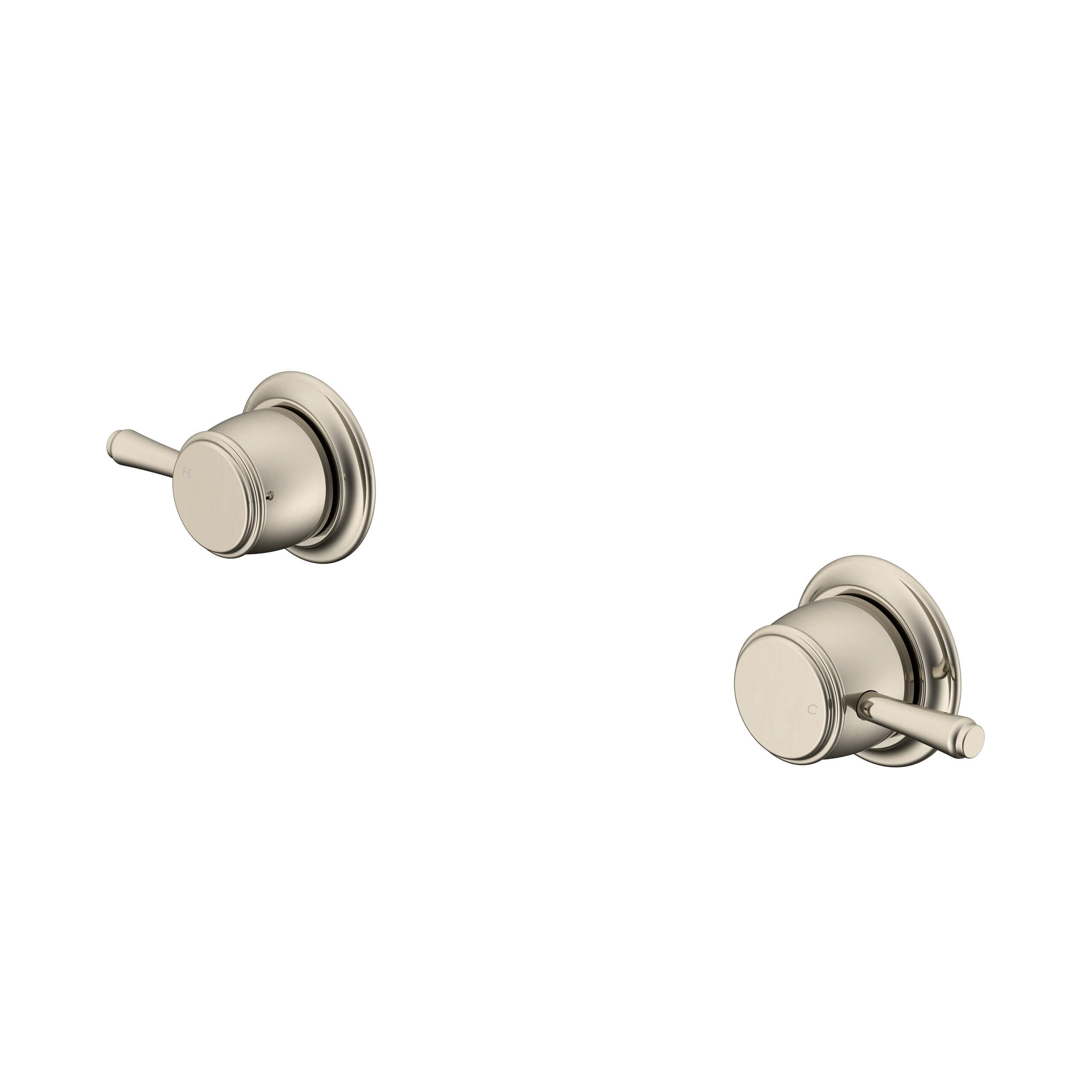 ADP Eternal Wall Top Ass Pair Brushed Nickel - Durable Bathroom Towel Bar Set for Modern Homes, Perfect for Bathrooms, Kitchens and Laundry Rooms