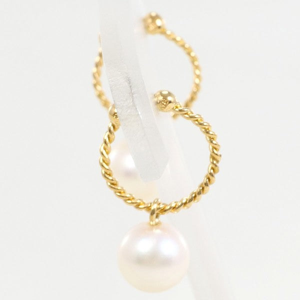 18K Yellow Gold Pearl Earrings for Women - Classic Elegant Stud Earrings Jewelry Gift for Wedding, Anniversary & Special Occasions