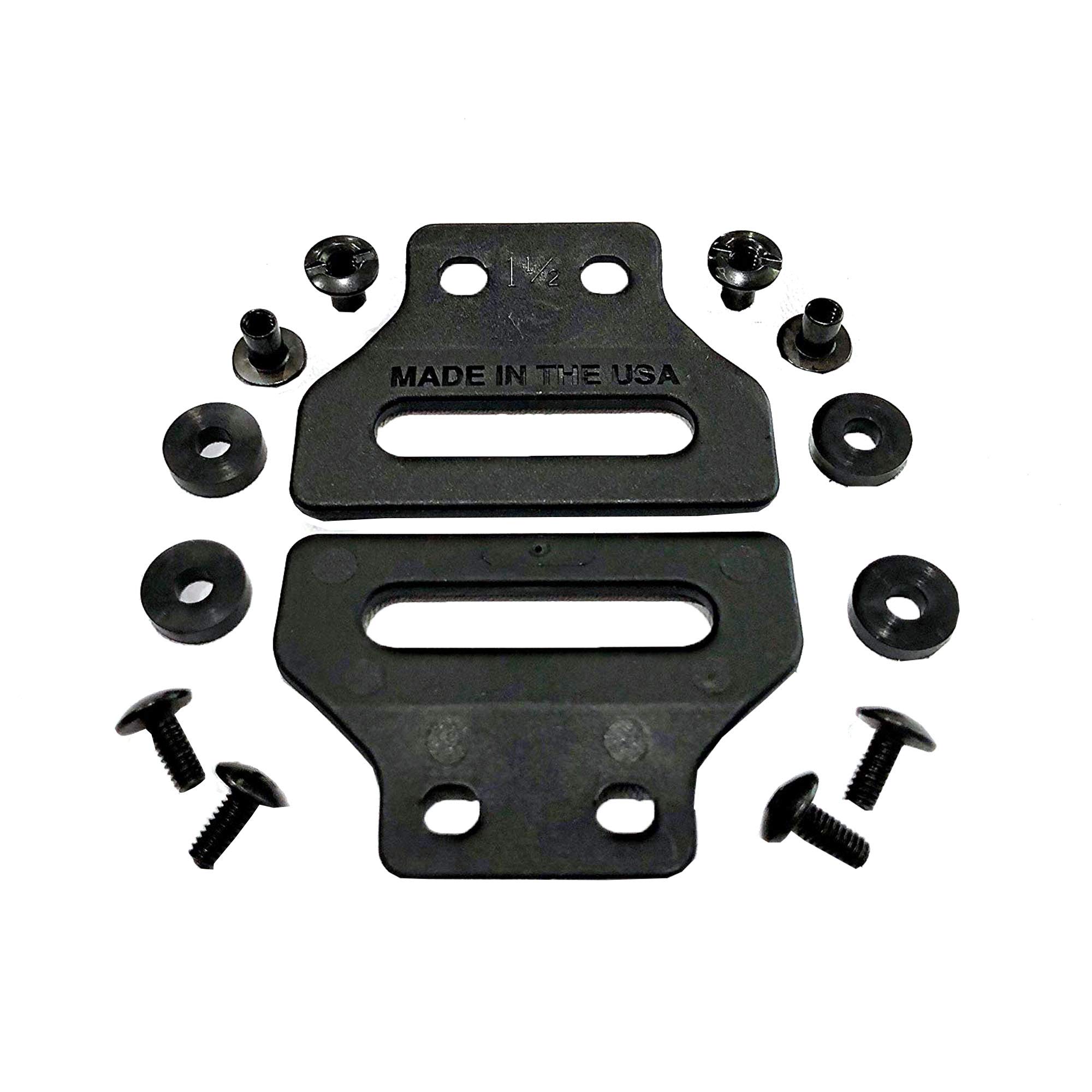 Kydex Pancake Wings for OWB Holsters - Pre-Drilled Belt Attachment Loops with Mounting Hardware - Durable High-Grade Material | Perfect for Concealed Carry & Tactical Use