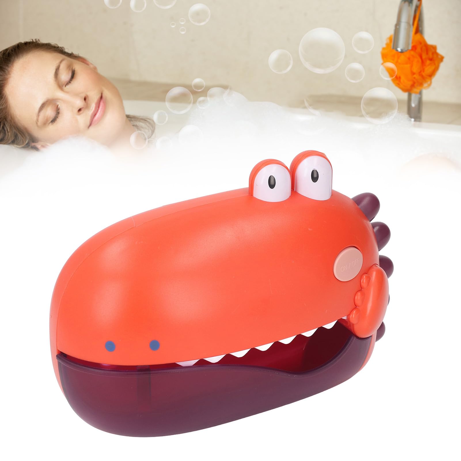 **Best Baby Bath Toys - Automatic Bubble Machine Blower with Music for Toddlers, Fun Bathtub & Shower Toys for Boys & Girls (Red) - Perfect for Bath Time Play & Sensory Development**