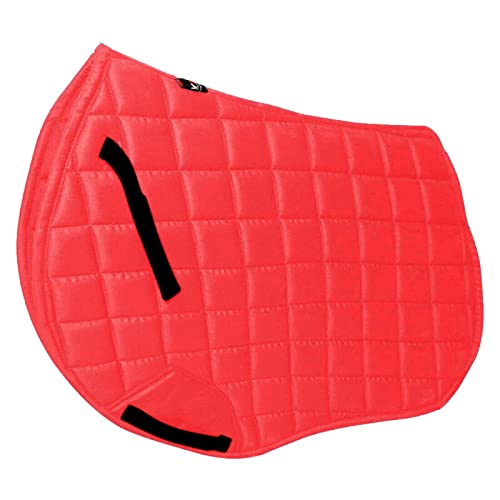 Premium Cotton Saddle Pad for Jumping & Dressage - Breathable Horse Riding Saddlecloth for Show & General Purpose (Pony Size, Red) - Ideal for Equestrian Training, Competitions & Daily Riding
