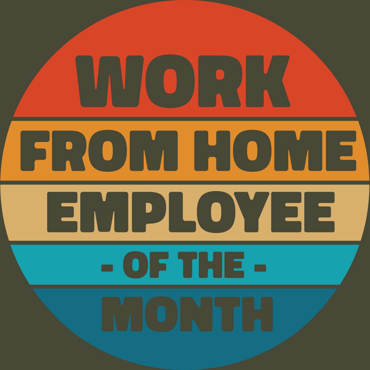 RandomDudeArt Employee of The Month Graphic T-Shirt for Men - Comfortable Cotton Tee for Home Office, Casual Wear & Gift Giving