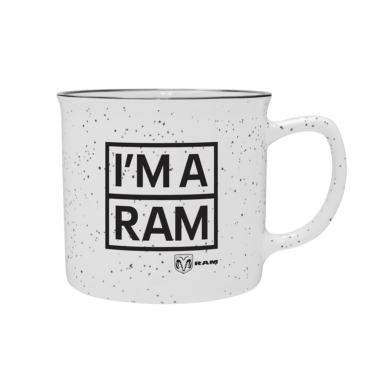 RAM Trucks Speckled Camp Mug - Durable & Stylish Coffee Cup for Outdoor Adventures, Camping, and Road Trips