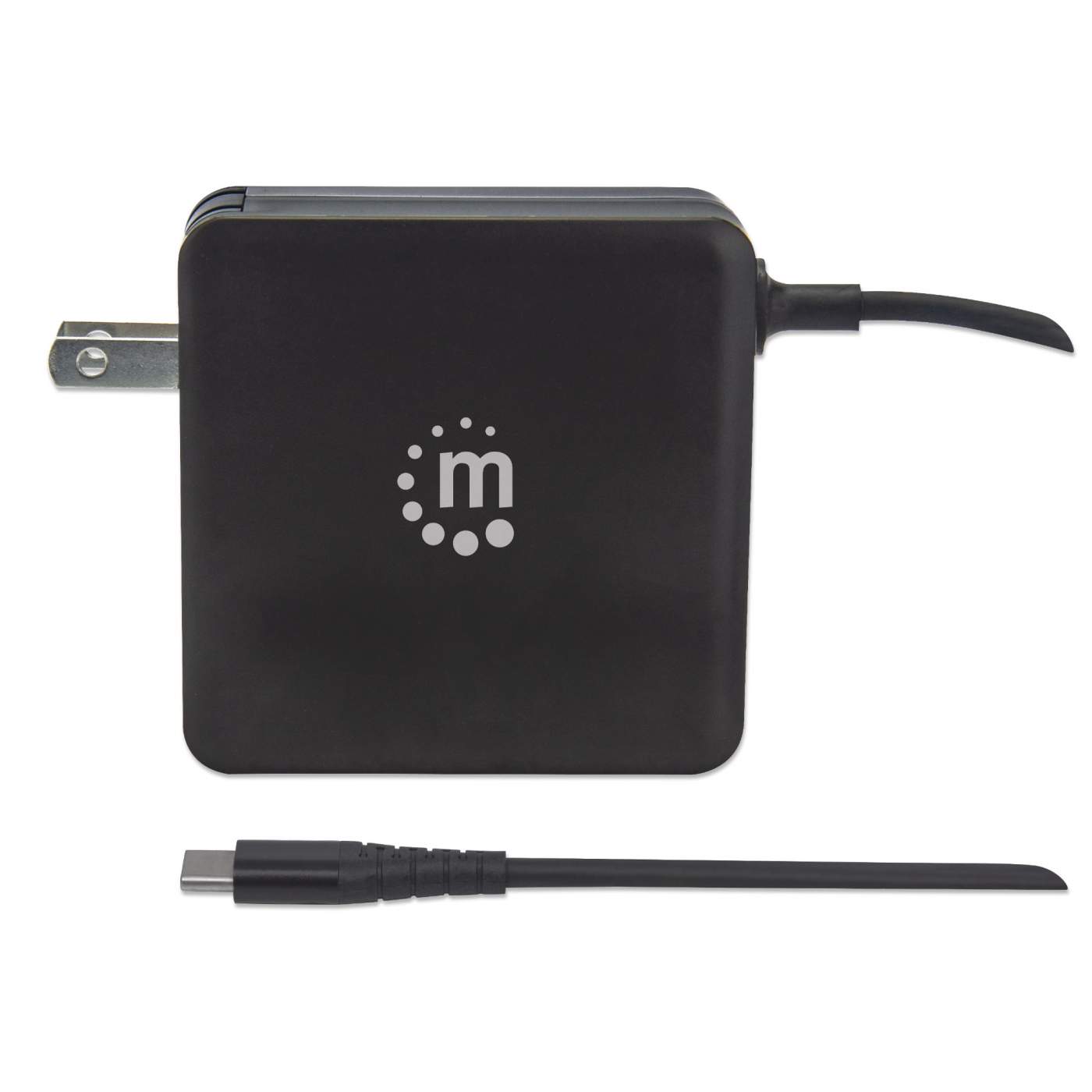 60W USB C Wall Charger with Built-in Cable - Fast PD Charging for iPhone, MacBook, Samsung & More | Home, Office & Travel Use